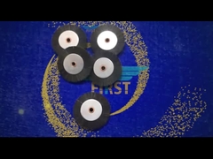 66.891.006 বৃত্তাকার কালো হার্ড ব্রাশ হুইলস প্রিন্টিং মেশিন যন্ত্রাংশ 6x60mm 8x60mm