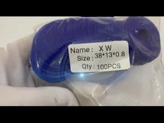 ফ্ল্যাট রাবার সাকার 38*15*0.8mm ডিজাইন করা নীল রঙের স্ট্যান্ডার্ড সাইজ রাবার
