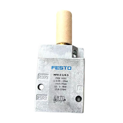 Original Factory FESTO Solenoid ভালভ MFH-3-1/8S সিরিজ 0692 অ্যালুমিনিয়াম এবং অফসেট প্রিন্টিং মেশিনের জন্য কপার হালকা ধূসর