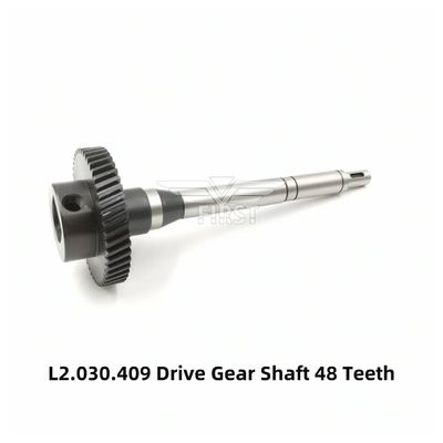 স্টেইনলেস লোহা গিয়ার শ্যাফ্ট 48 দাঁত L2।030.409 Cd74 Xl75 অফসেট প্রিন্টিং প্রেসের খুচরা যন্ত্রাংশ